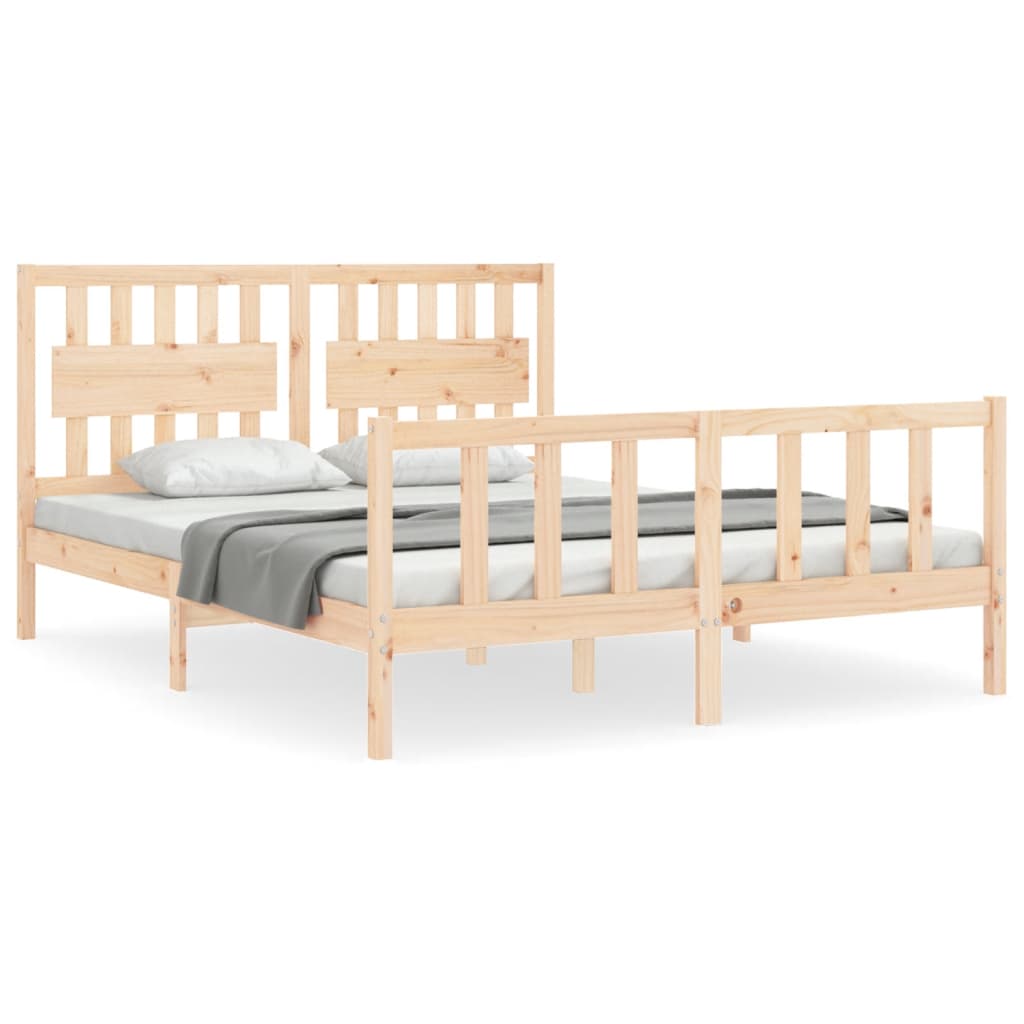 Giroletto senza Materasso 160x200 cm in Legno Massello di Pino