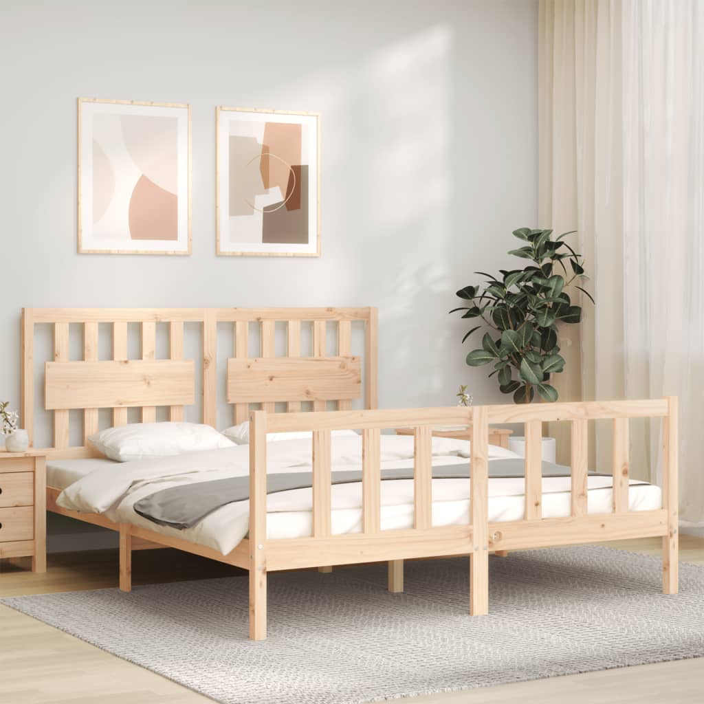 Giroletto senza Materasso 160x200 cm in Legno Massello di Pino