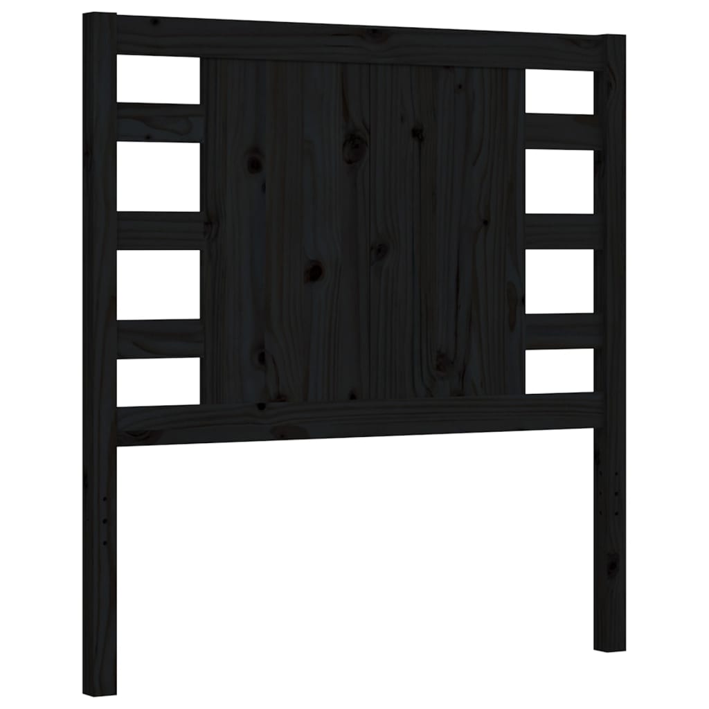 Giroletto con Testiera Nero Small Single in Legno Massello | homemem39