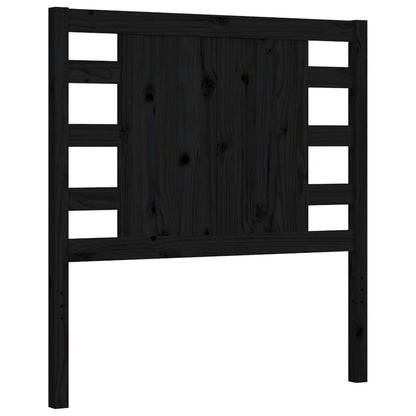 Giroletto con Testiera Nero Small Single in Legno Massello | homemem39