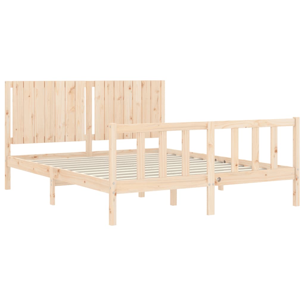 Giroletto senza Materasso 160x200 cm in Legno Massello di Pino