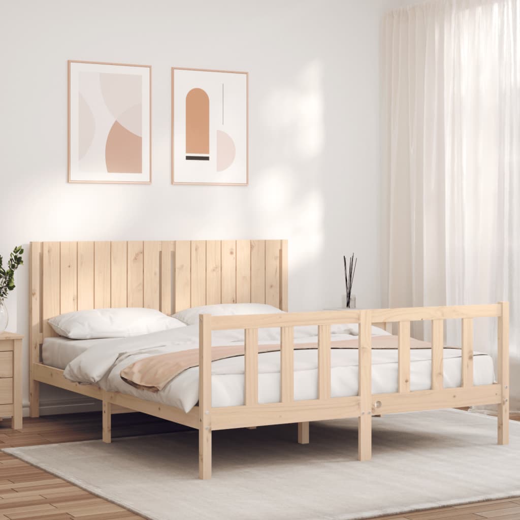 Giroletto senza Materasso 160x200 cm in Legno Massello di Pino