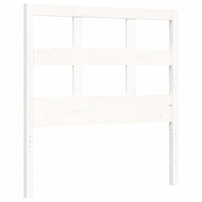 Giroletto con Testiera Bianco Small Single Legno Massello