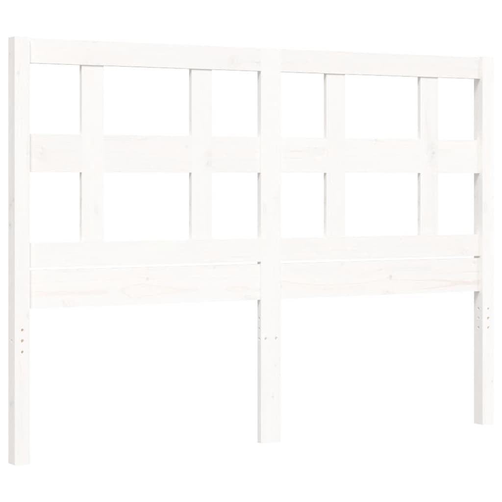 Giroletto con Testiera Bianco Small Double Legno Massello - homemem39