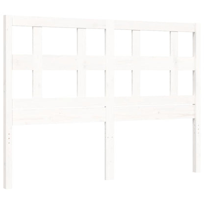 Giroletto con Testiera Bianco Small Double Legno Massello - homemem39