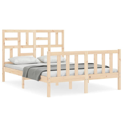 Letto senza Materasso 140x190 cm in Legno Massello di Pino - homemem39