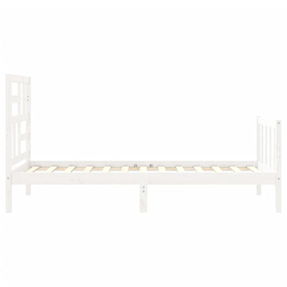 Giroletto senza Materasso Bianco 100x200 cm Legno Massello Pino - homemem39
