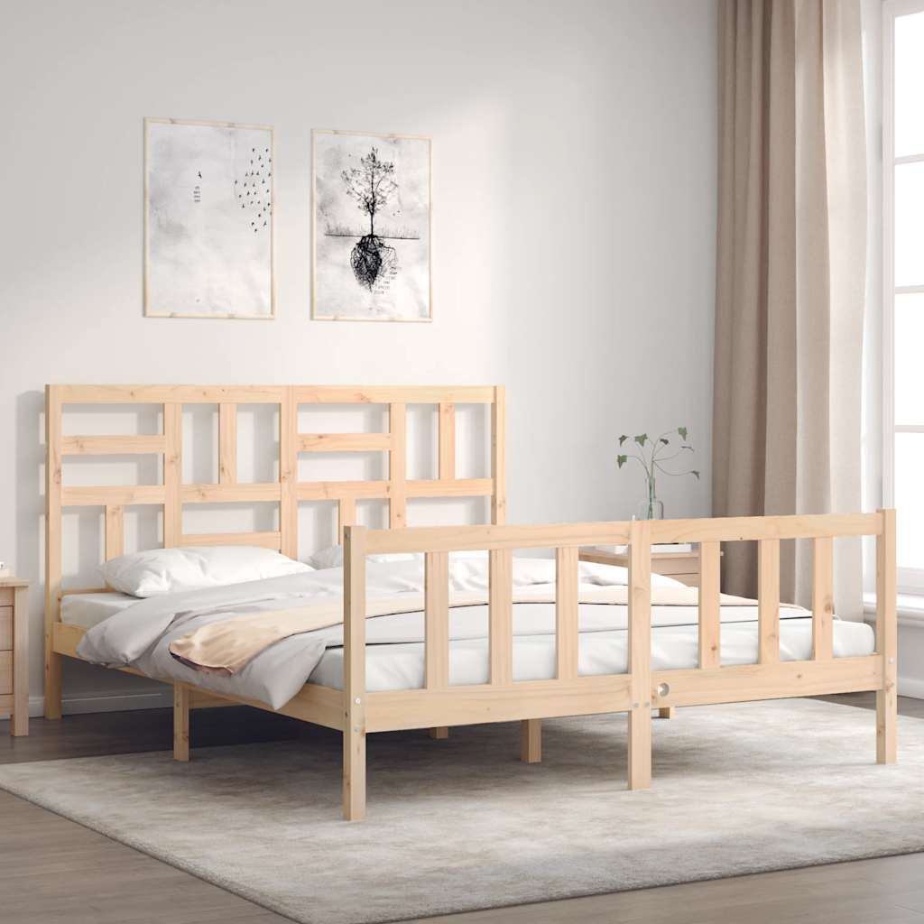 Giroletto senza Materasso 160x200 cm in Legno Massello di Pino