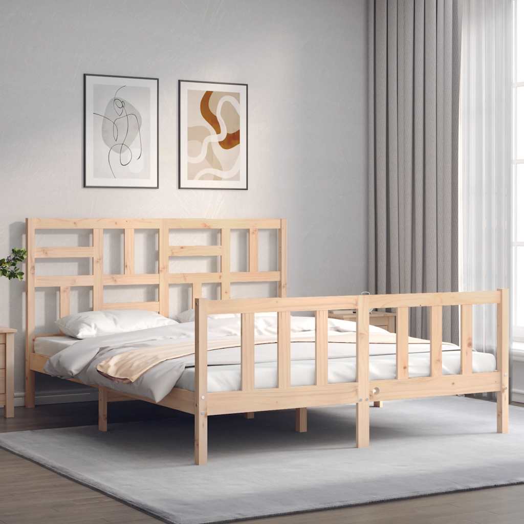 Giroletto senza Materasso 160x200 cm in Legno Massello di Pino