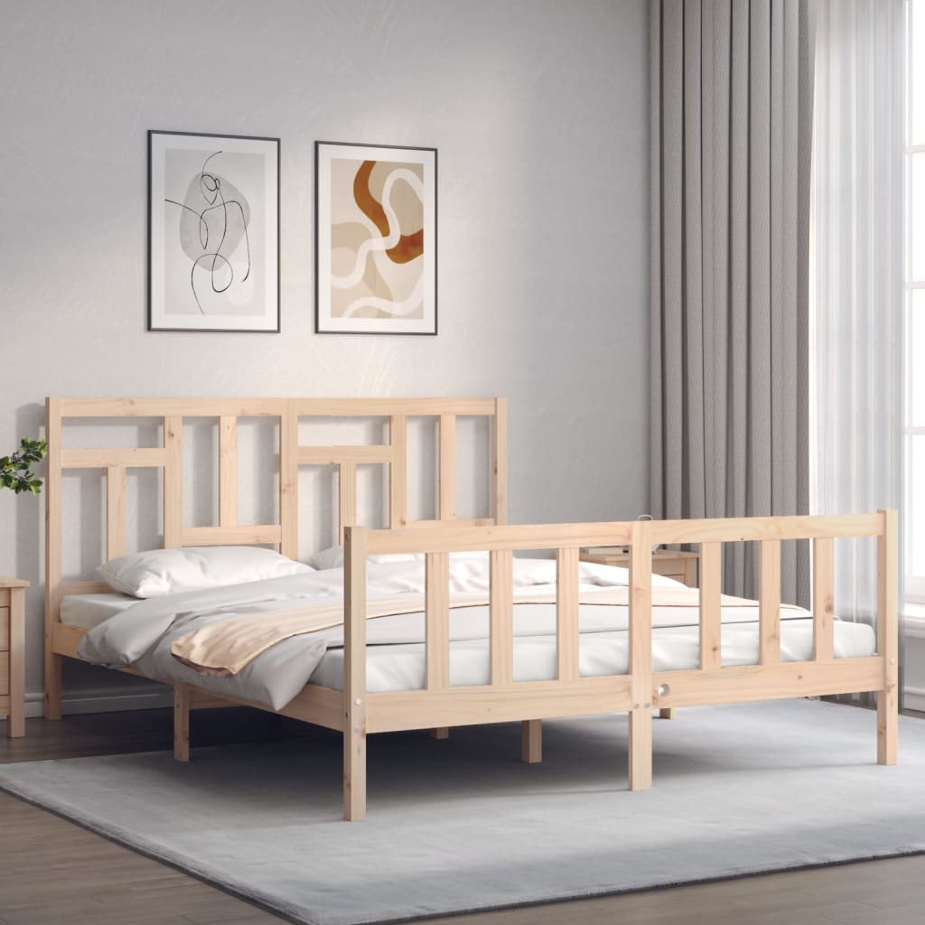 Giroletto senza Materasso 160x200 cm in Legno Massello di Pino | homemem39