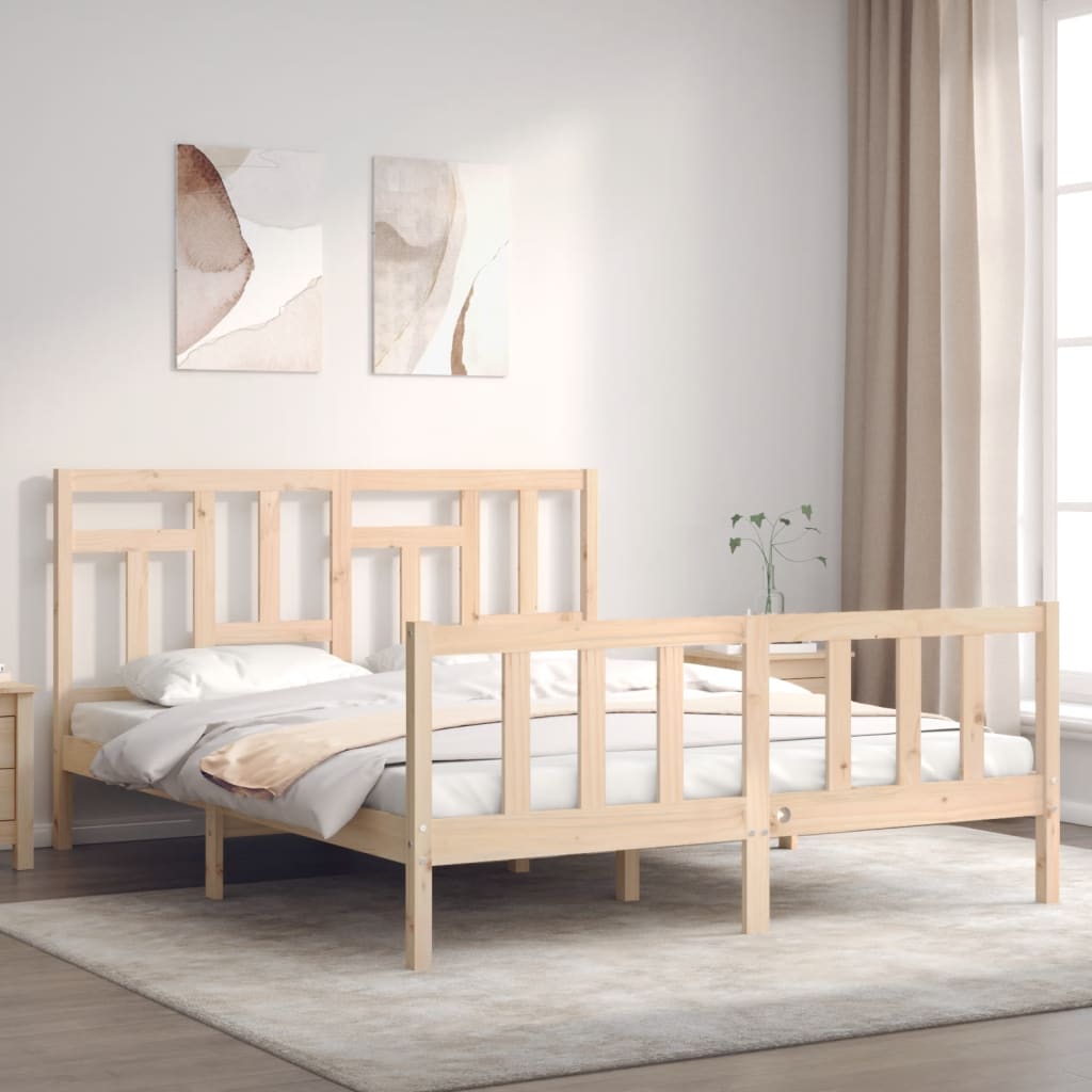Giroletto senza Materasso 160x200 cm in Legno Massello di Pino