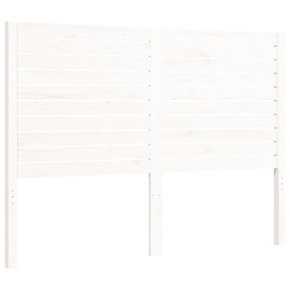 Giroletto con Testiera Bianco Small Double Legno Massello - homemem39