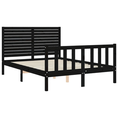 Giroletto con Testiera Nero Double in Legno Massello | homemem39
