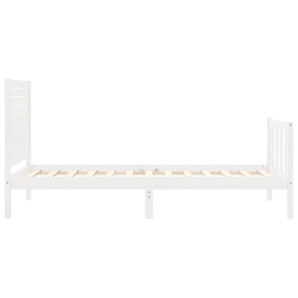 Giroletto senza Materasso Bianco 90x200 cm Legno Massello Pino - homemem39