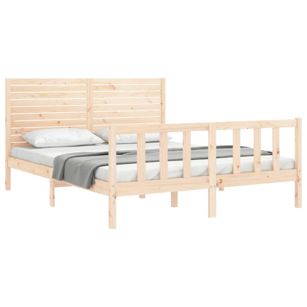 Giroletto senza Materasso 160x200 cm in Legno Massello di Pino