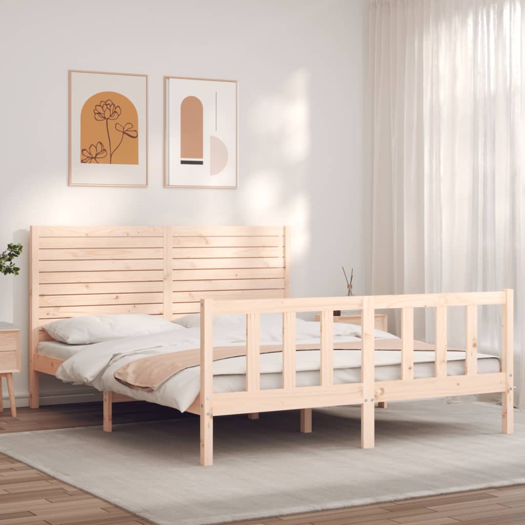 Giroletto senza Materasso 160x200 cm in Legno Massello di Pino