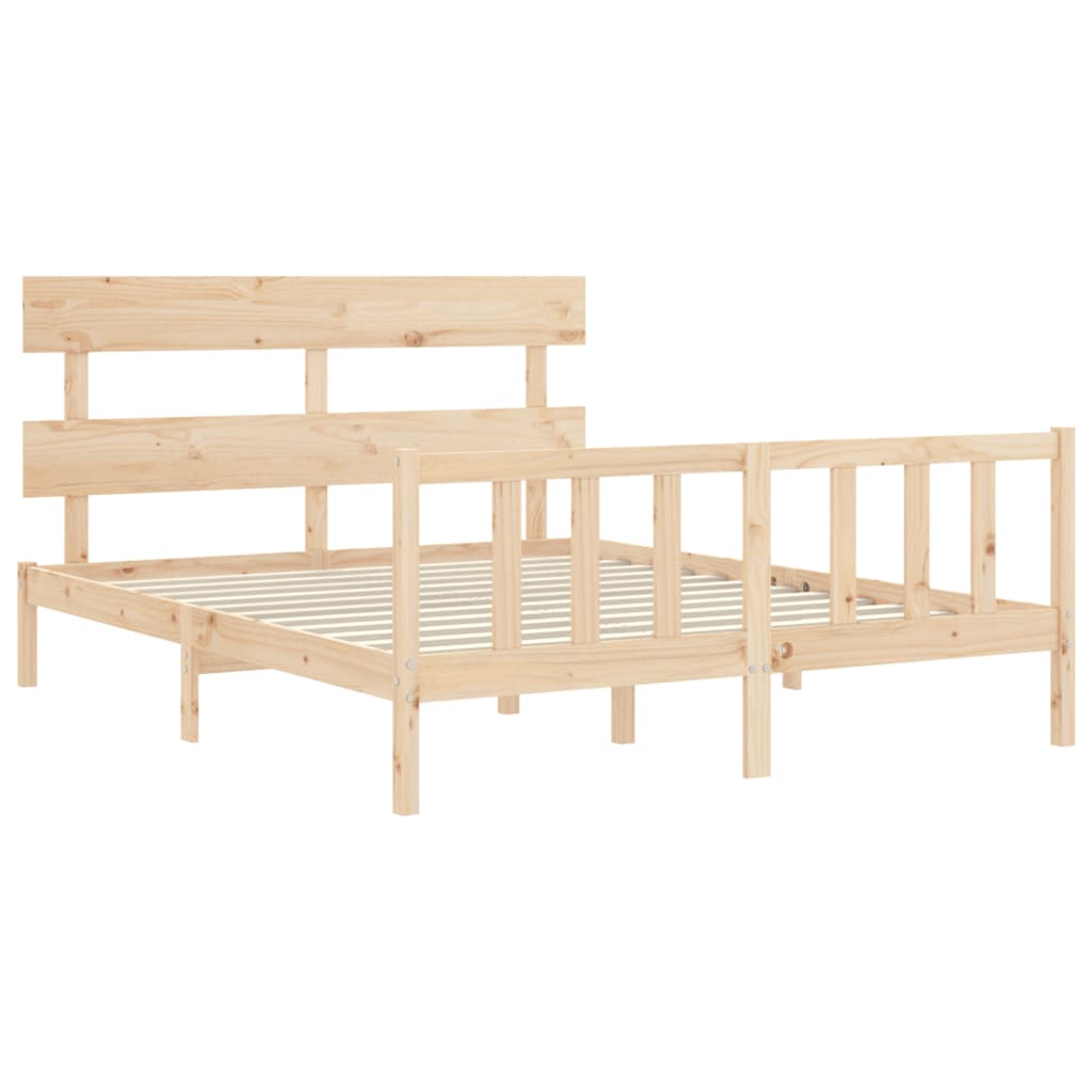 Giroletto senza Materasso 160x200 cm in Legno Massello di Pino