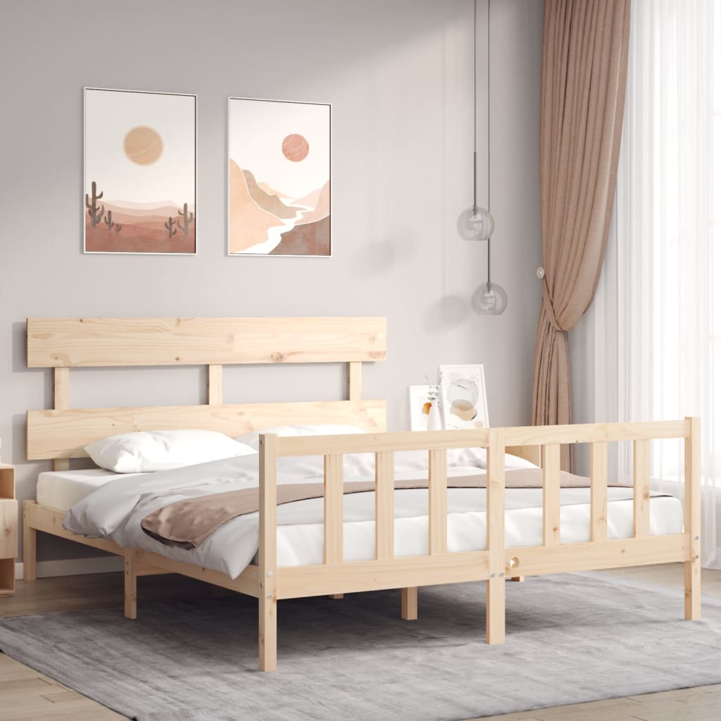 Giroletto senza Materasso 160x200 cm in Legno Massello di Pino