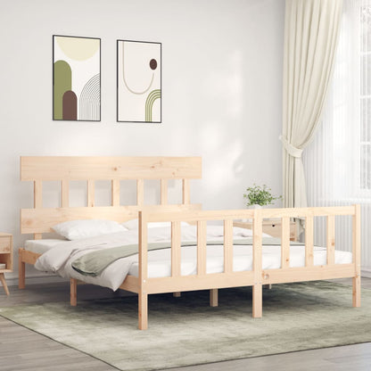 Giroletto senza Materasso 160x200 cm in Legno Massello di Pino