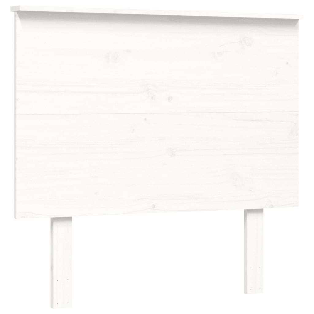 Bedframe with White Small Single Solid Wood Headboard