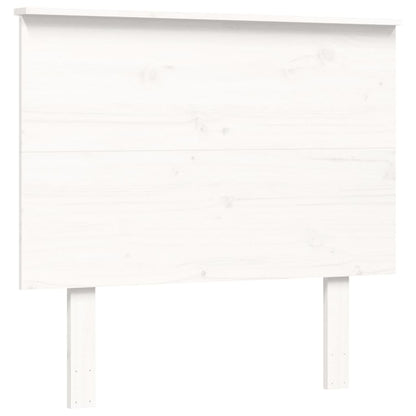 Bedframe with White Small Single Solid Wood Headboard