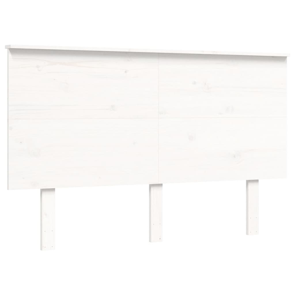 Giroletto con Testiera Bianco Small Double Legno Massello - homemem39