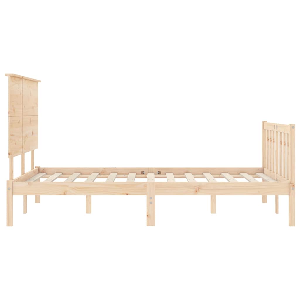 Letto senza Materasso 140x190 cm in Legno Massello di Pino