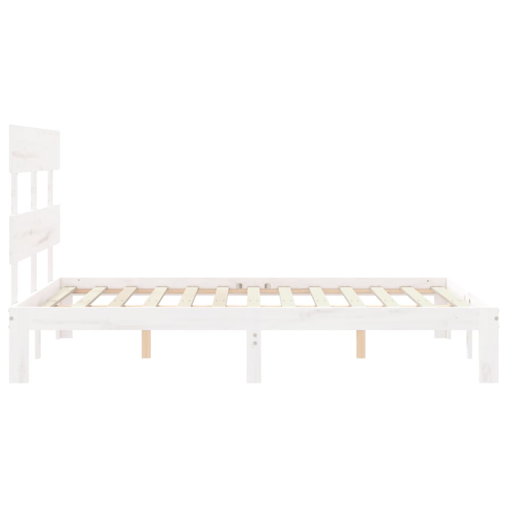 Giroletto con Testiera Bianco Small Double Legno Massello