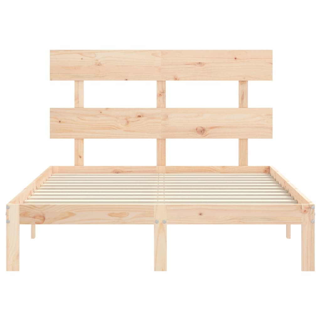 Letto senza Materasso 140x190 cm in Legno Massello di Pino