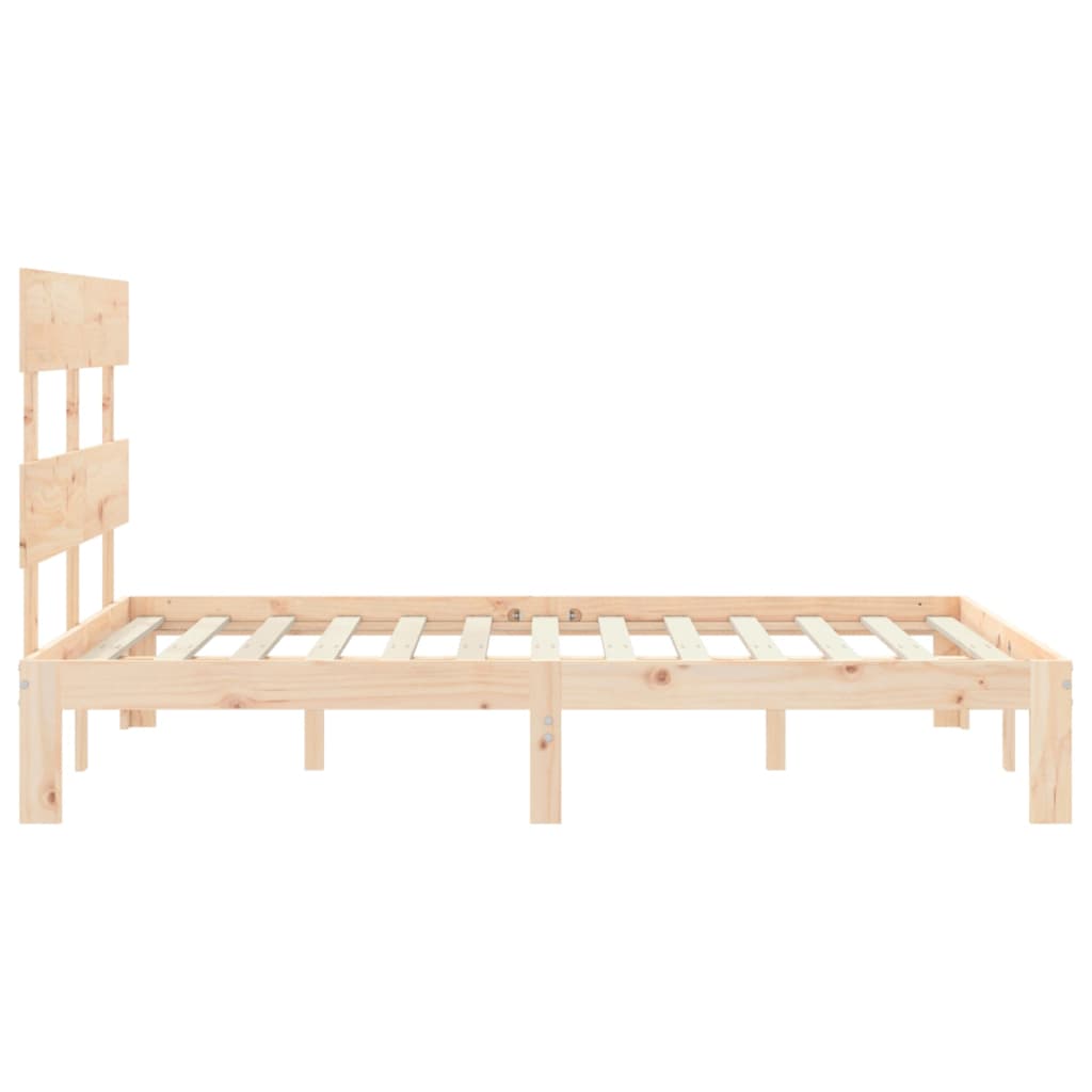 Letto senza Materasso 140x190 cm in Legno Massello di Pino