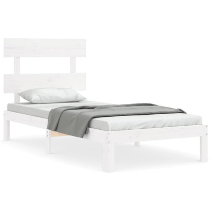 Giroletto senza Materasso Bianco 90x200 cm Legno Massello Pino