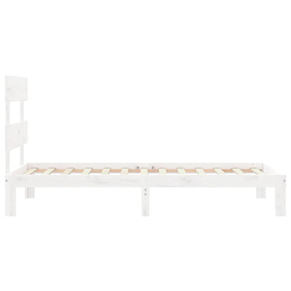 Giroletto senza Materasso Bianco 90x200 cm Legno Massello Pino