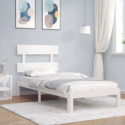 Giroletto senza Materasso Bianco 90x200 cm Legno Massello Pino | homemem39