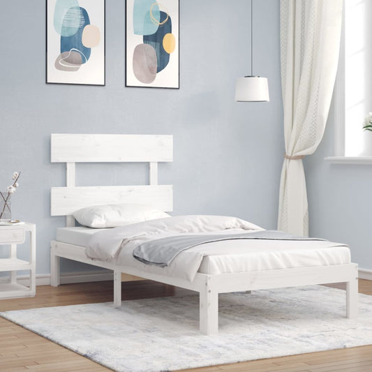 Giroletto senza Materasso Bianco 90x200 cm Legno Massello Pino | homemem39