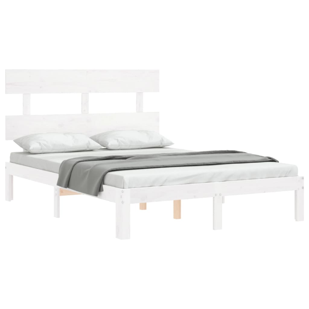 Giroletto senza Materasso Bianco 120x200 cm Legno Massello Pino