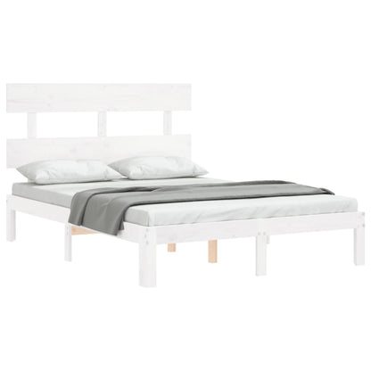 Giroletto senza Materasso Bianco 120x200 cm Legno Massello Pino