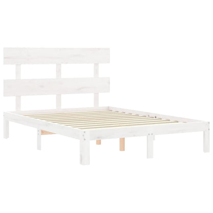 Giroletto senza Materasso Bianco 120x200 cm Legno Massello Pino