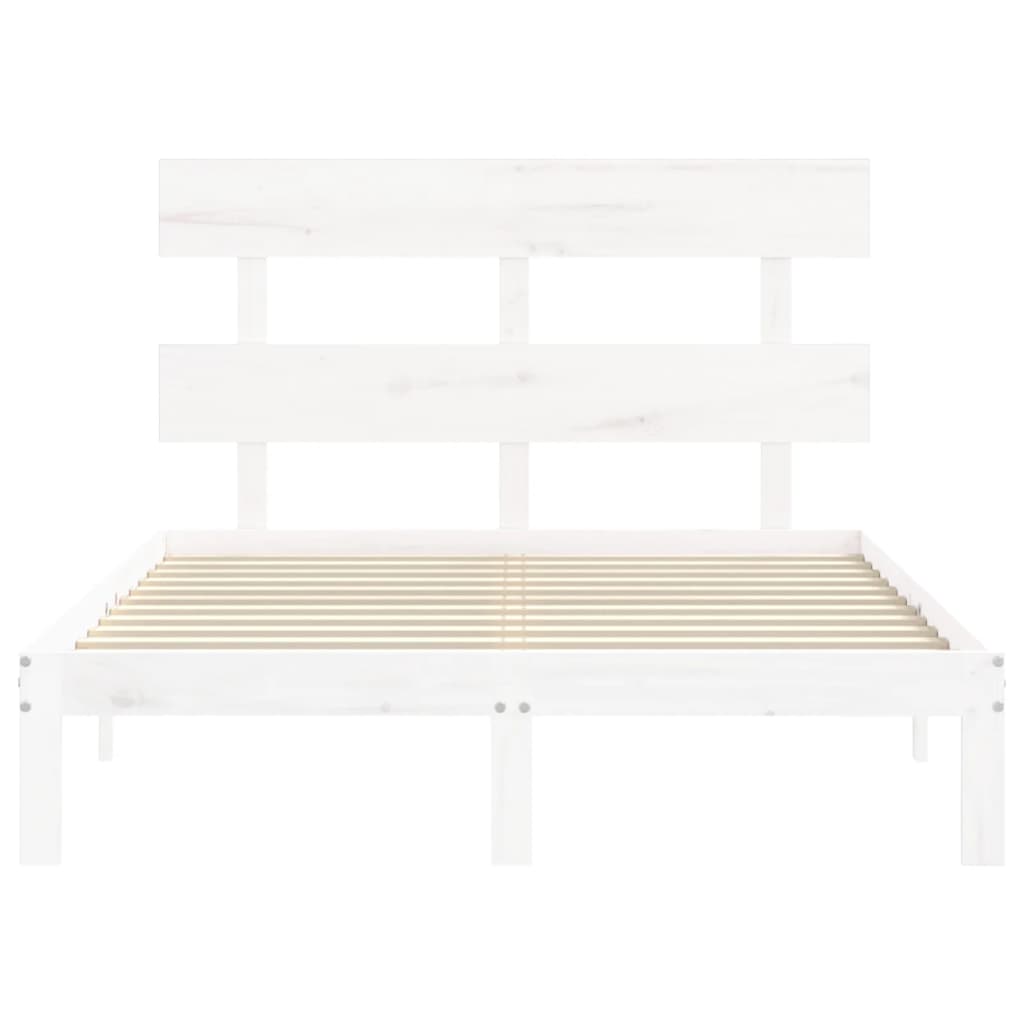 Giroletto senza Materasso Bianco 120x200 cm Legno Massello Pino