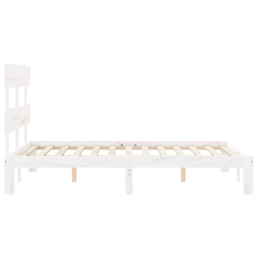 Giroletto senza Materasso Bianco 120x200 cm Legno Massello Pino