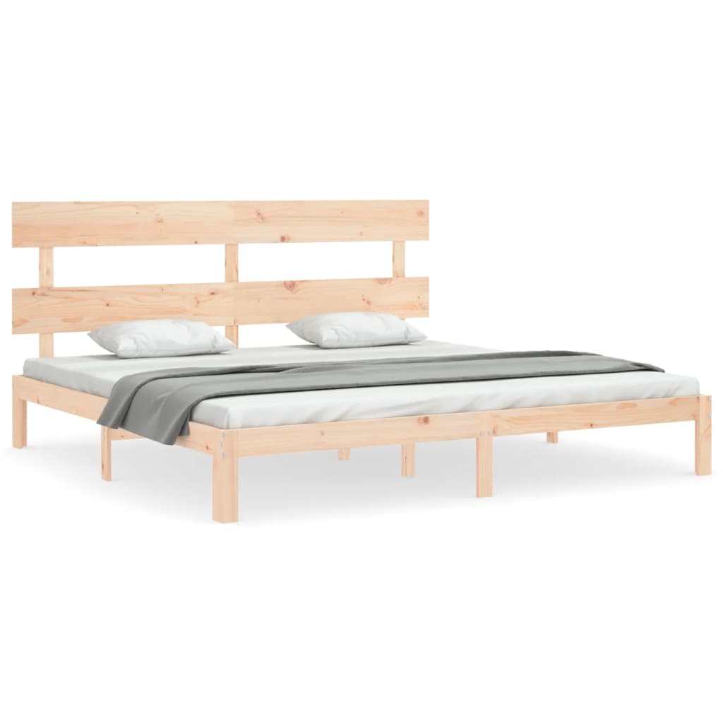 Giroletto senza Materasso 200x200 cm in Legno Massello di Pino