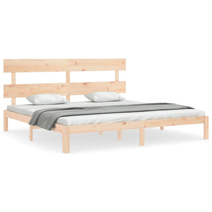 Giroletto senza Materasso 200x200 cm in Legno Massello di Pino