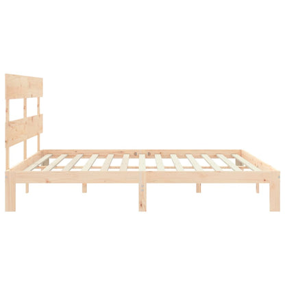 Giroletto senza Materasso 200x200 cm in Legno Massello di Pino
