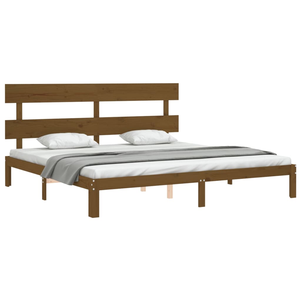 Giroletto con Testiera ambra 200x200 cm in Legno Massello
