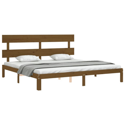 Giroletto con Testiera ambra 200x200 cm in Legno Massello