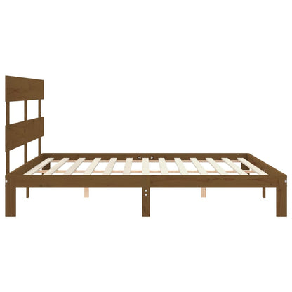 Giroletto con Testiera ambra 200x200 cm in Legno Massello