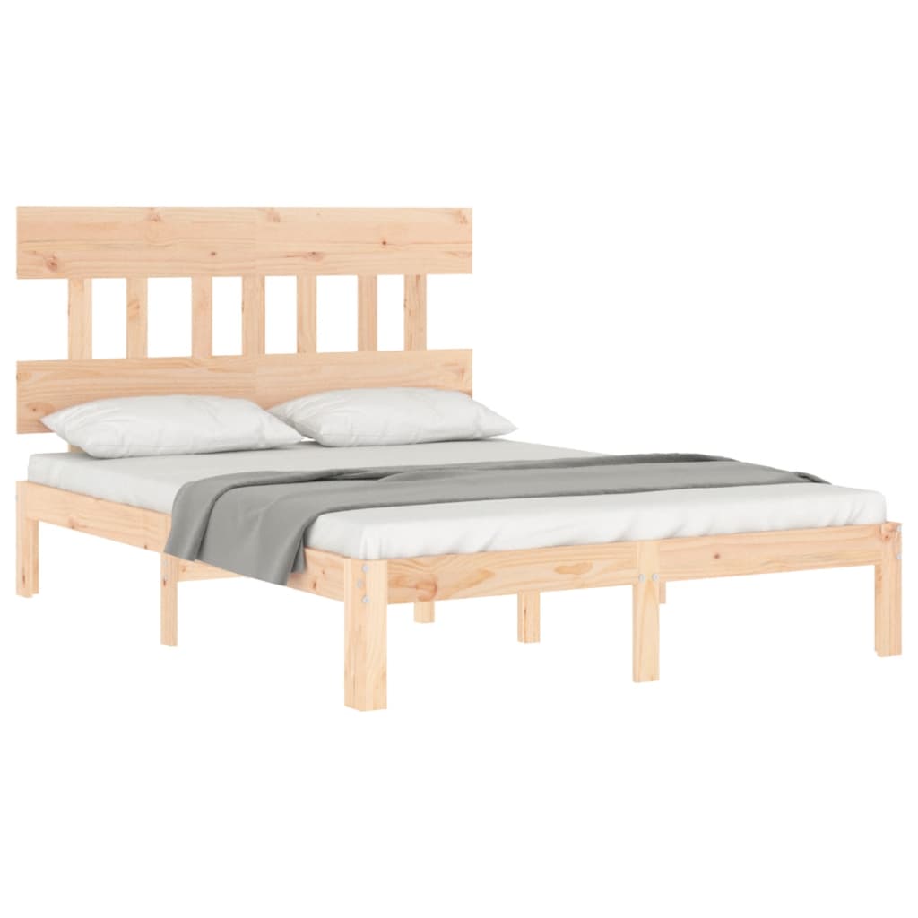Letto senza Materasso 140x190 cm in Legno Massello di Pino