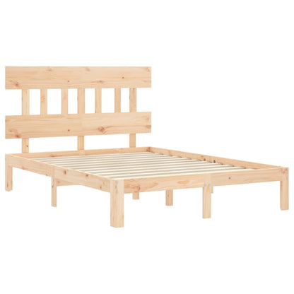 Letto senza Materasso 140x190 cm in Legno Massello di Pino