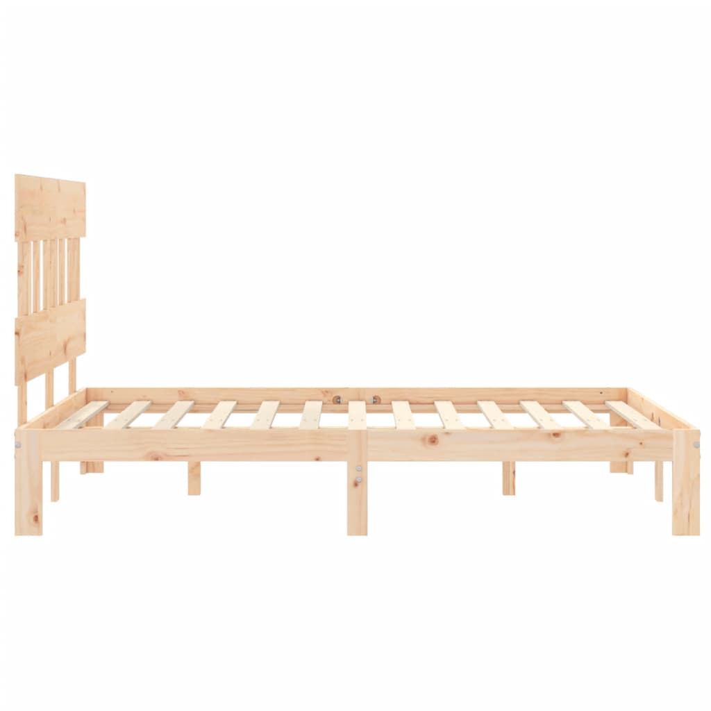 Letto senza Materasso 140x190 cm in Legno Massello di Pino