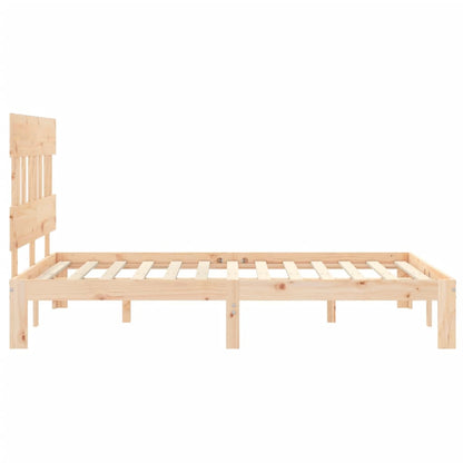 Letto senza Materasso 140x190 cm in Legno Massello di Pino