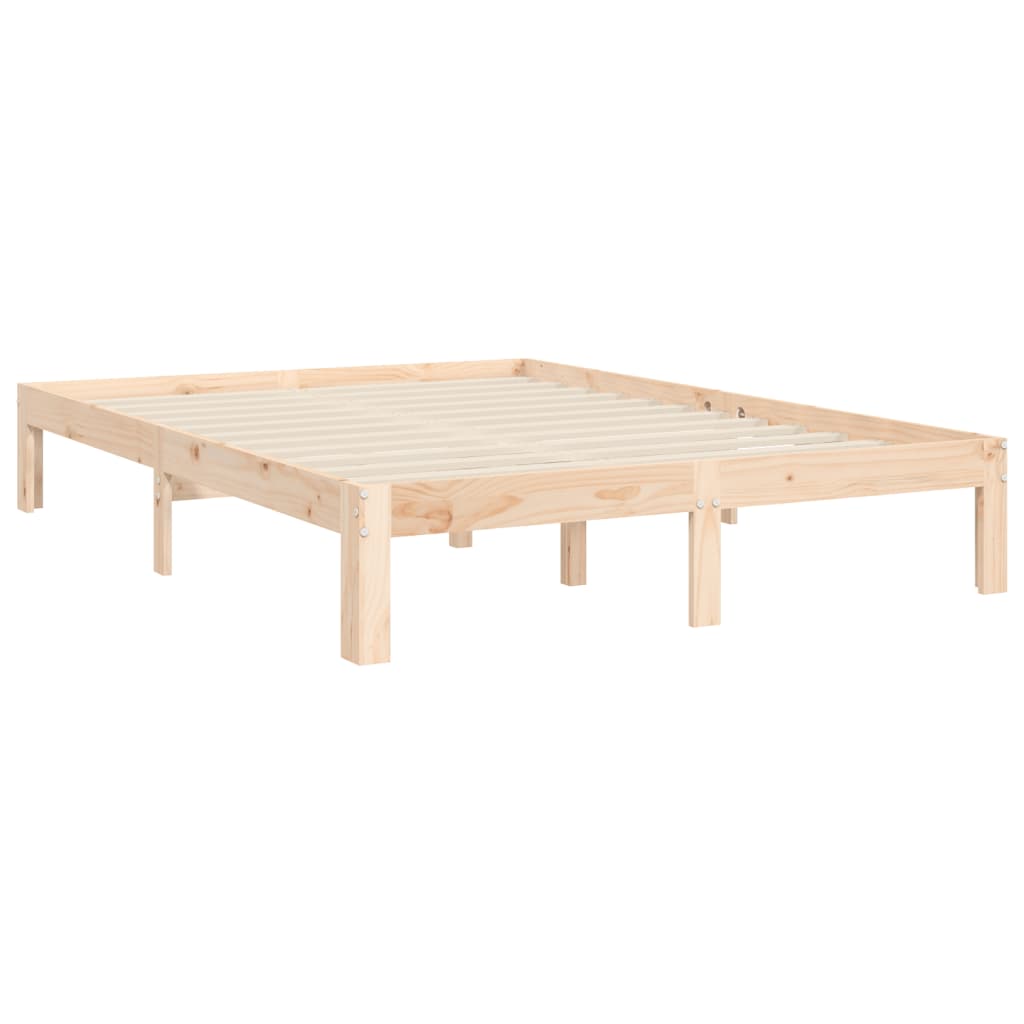 Letto senza Materasso 140x190 cm in Legno Massello di Pino